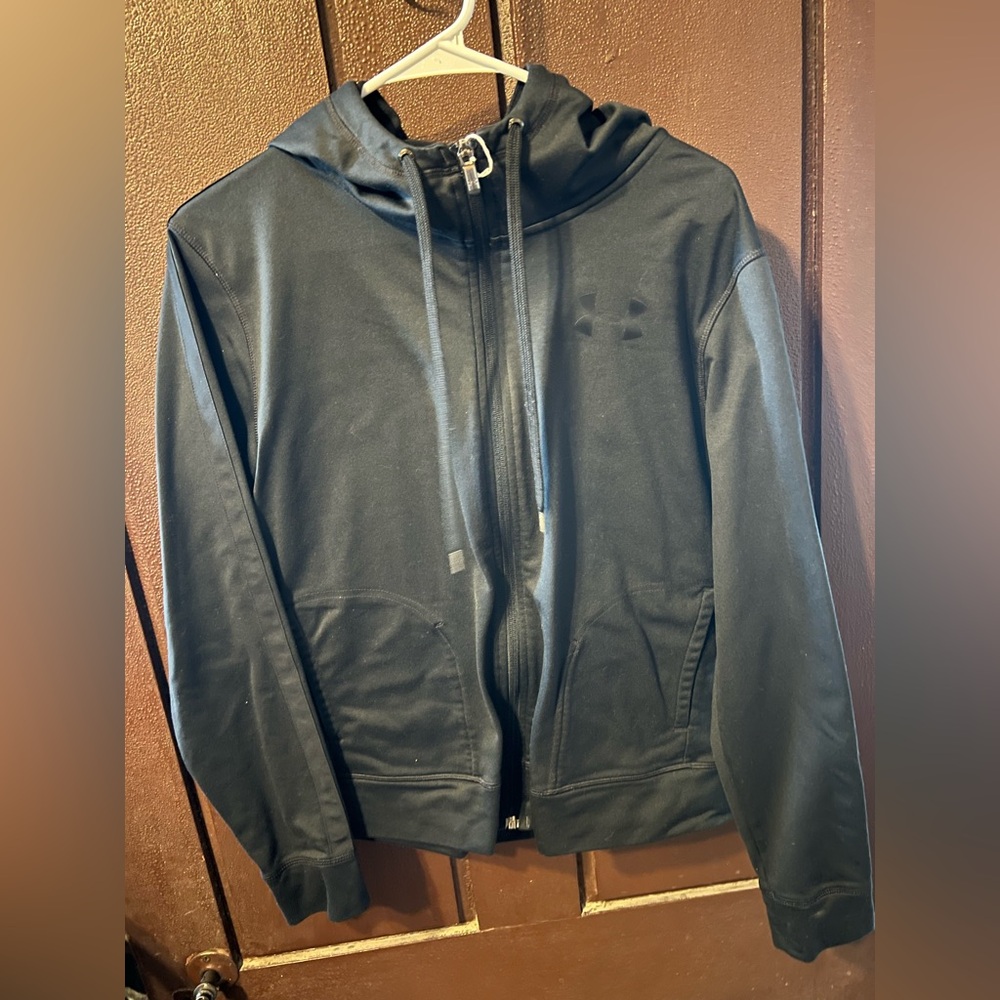 Blacked out Under Armour zip hoodie